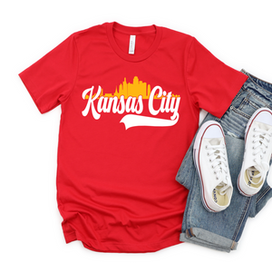 Kansas City Swoosh Skyline Tee or Sweatshirt