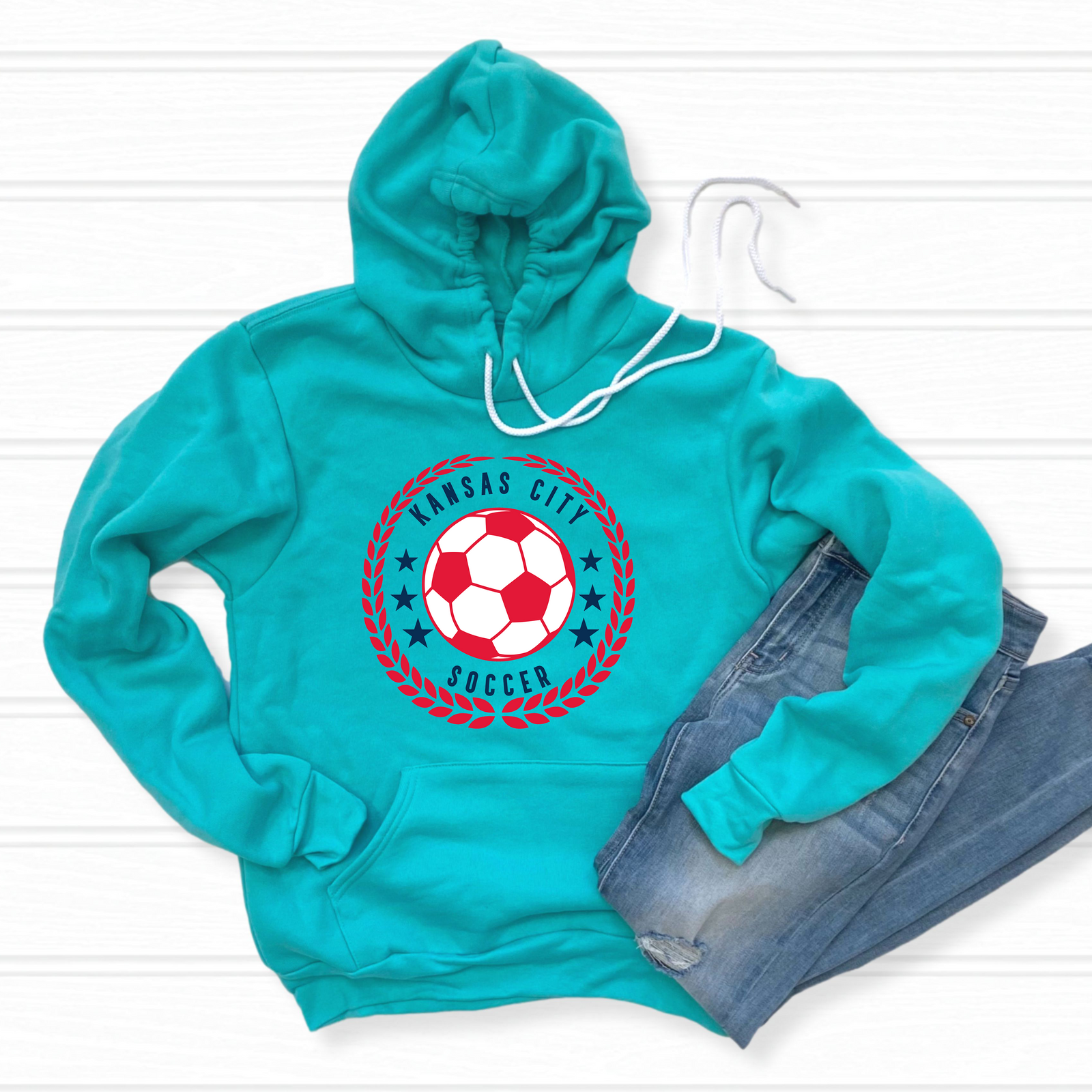 Kansas City Soccer Circle Crest Tee OR Hoodie