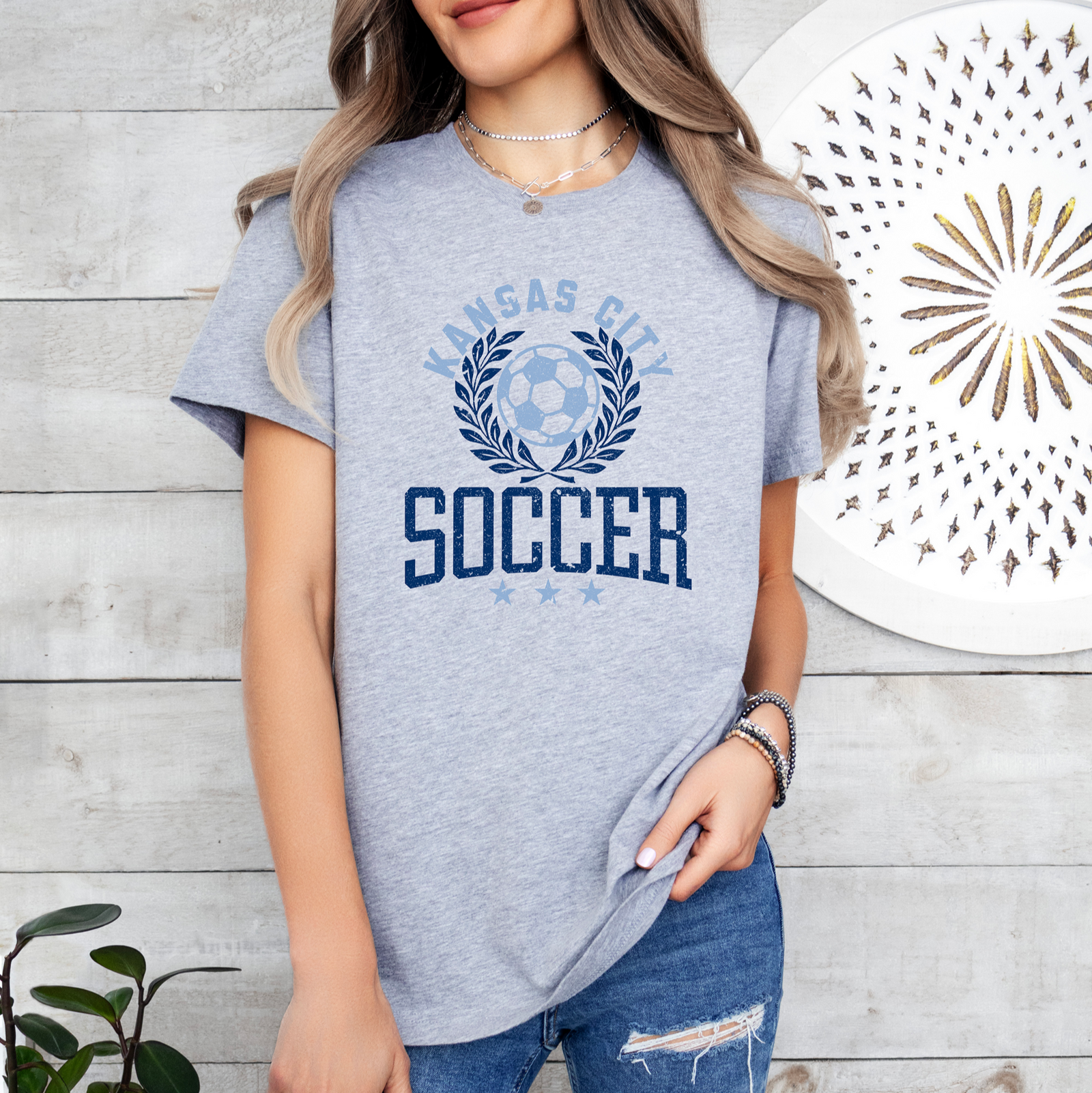 Kansas City Soccer Crest Tee OR Sweatshirt