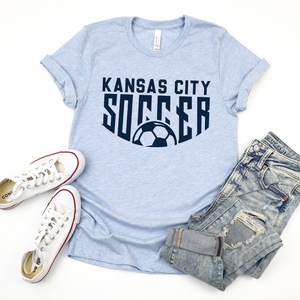 Kansas City Soccer Lt Blue Tee OR Sweatshirt