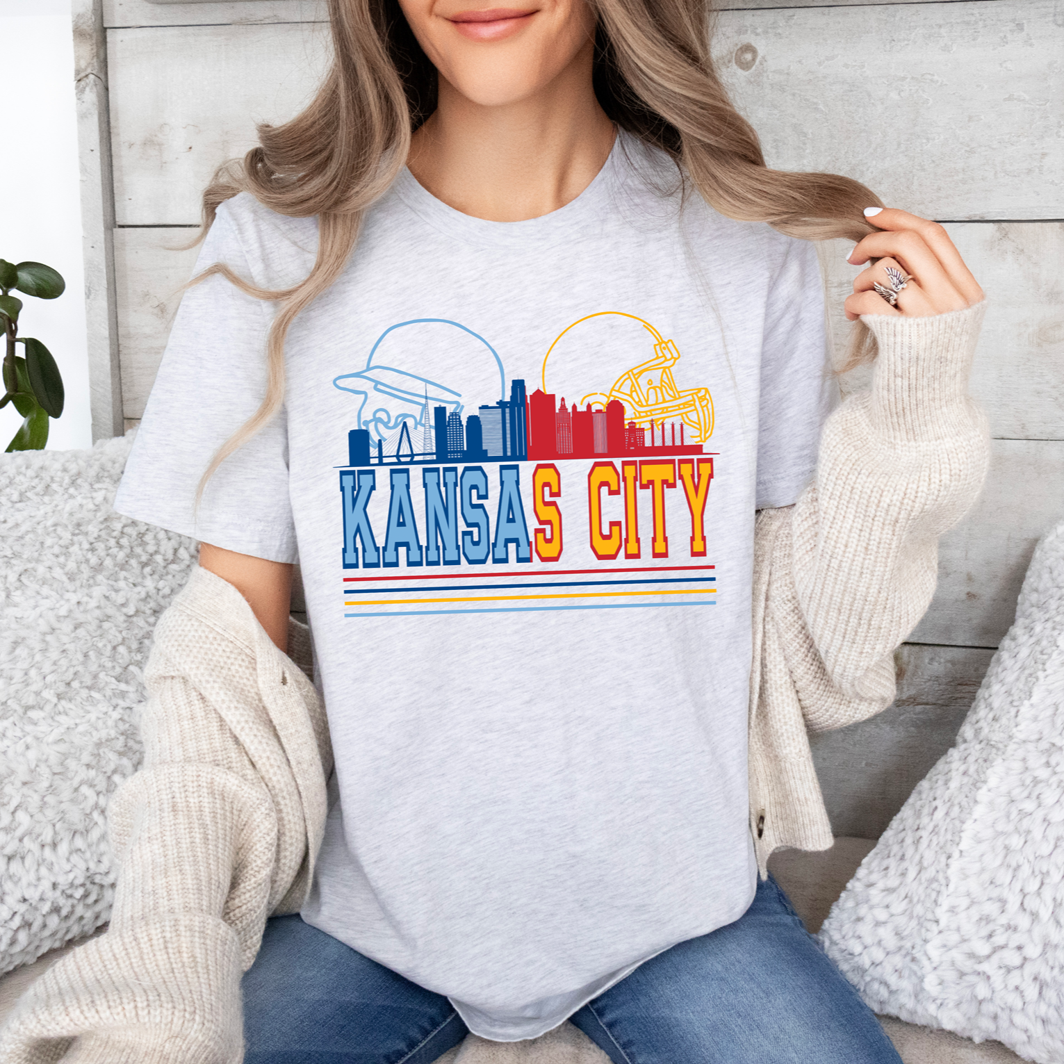 Kansas City Split Teams Tee OR Sweatshirt