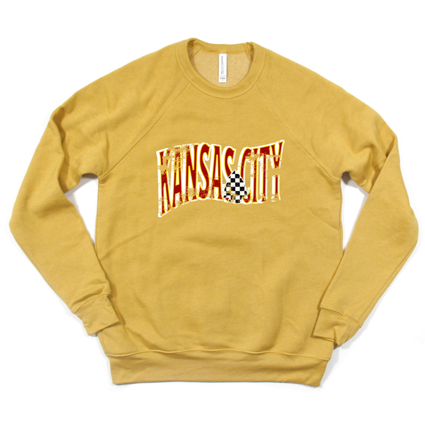 Kansas City Wavy Distressed Tee OR Sweatshirt