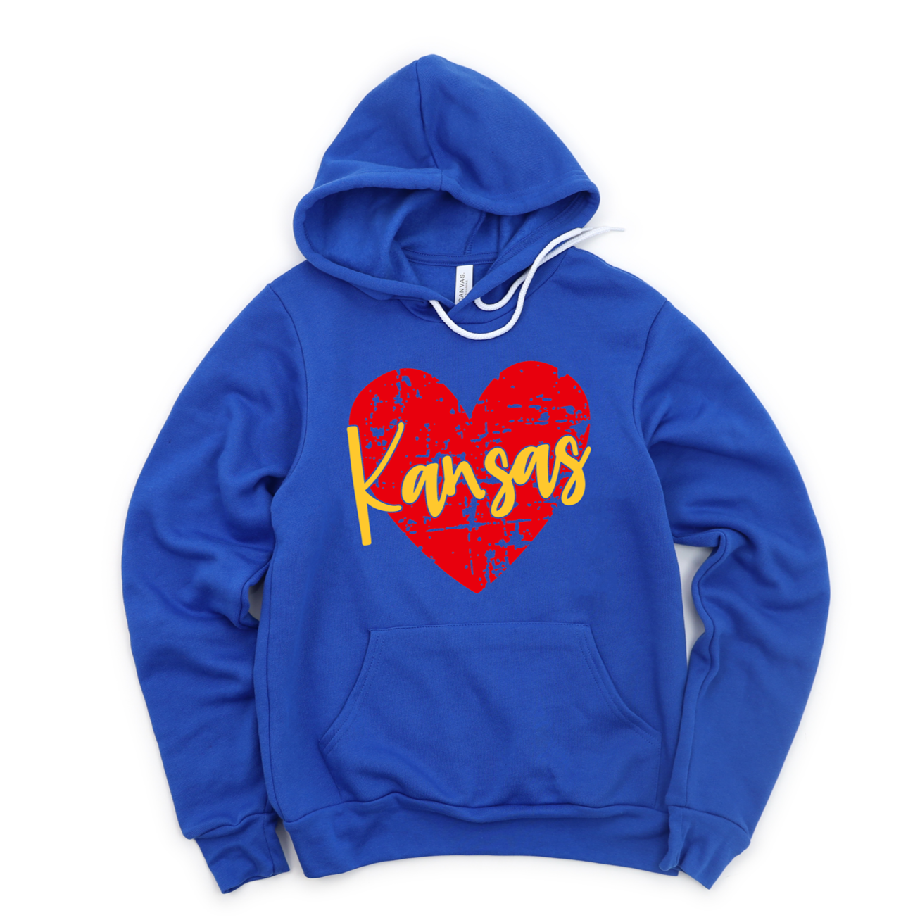 Kansas Grunge Heart Tee or Sweatshirt