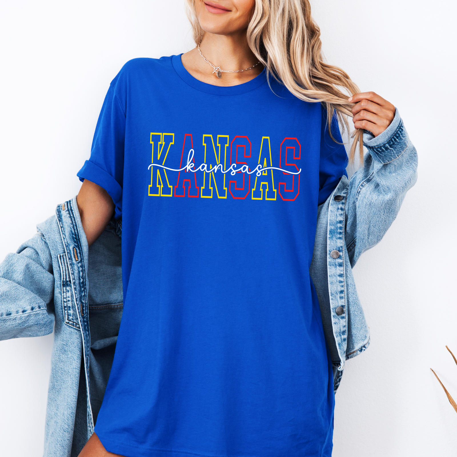 Kansas Script Knockout Tee or Sweatshirt