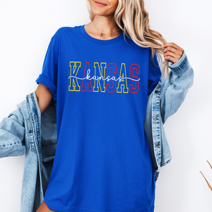 Kansas Script Knockout Tee or Sweatshirt