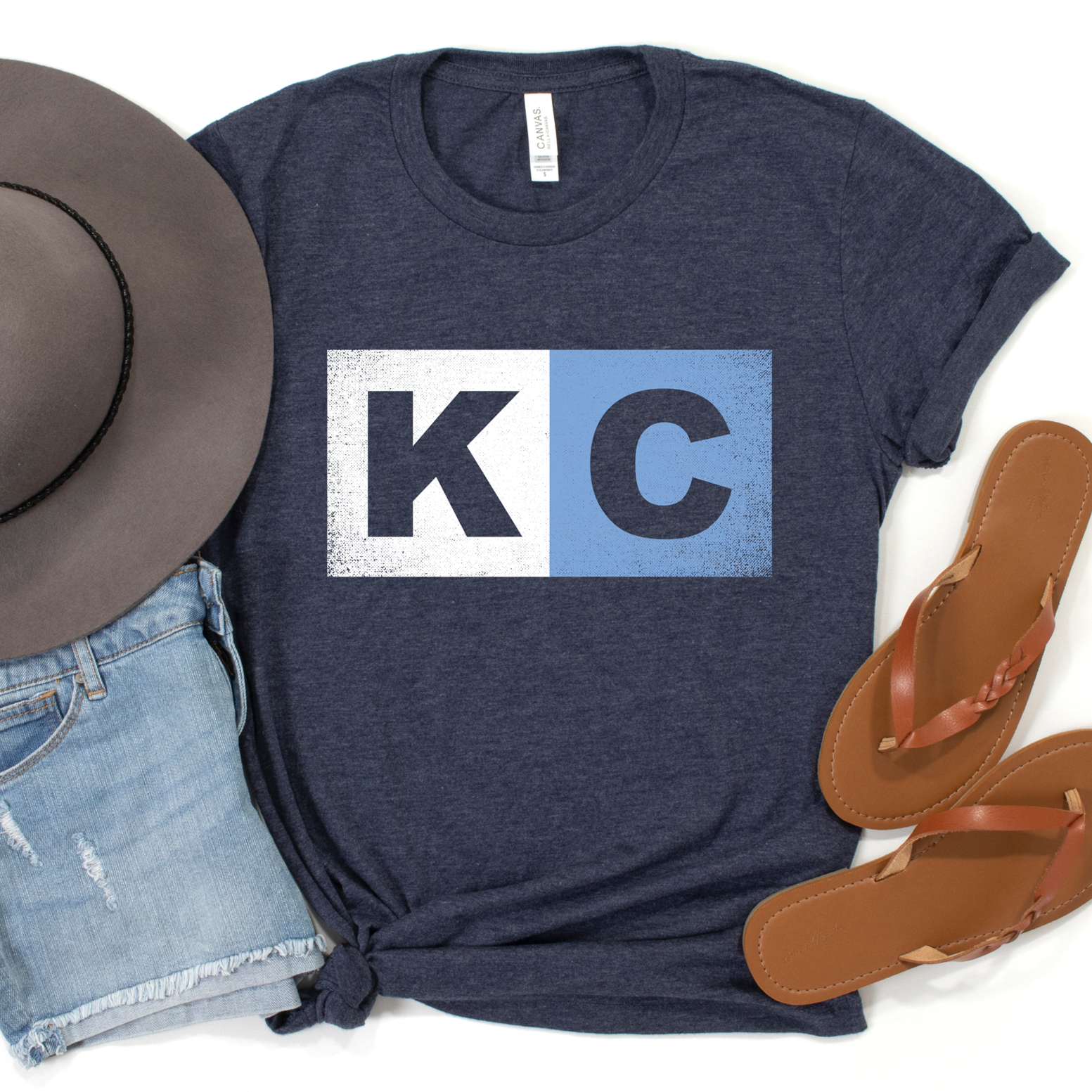 KC Bar Navy Tee OR Sweatshirt