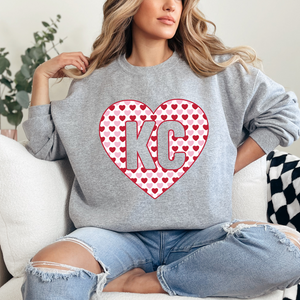 KC Big Valentine Heart Tee or Sweatshirt