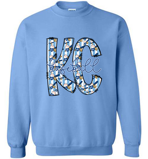 KC Block Baseball Stripes Tee OR Sweatshirt