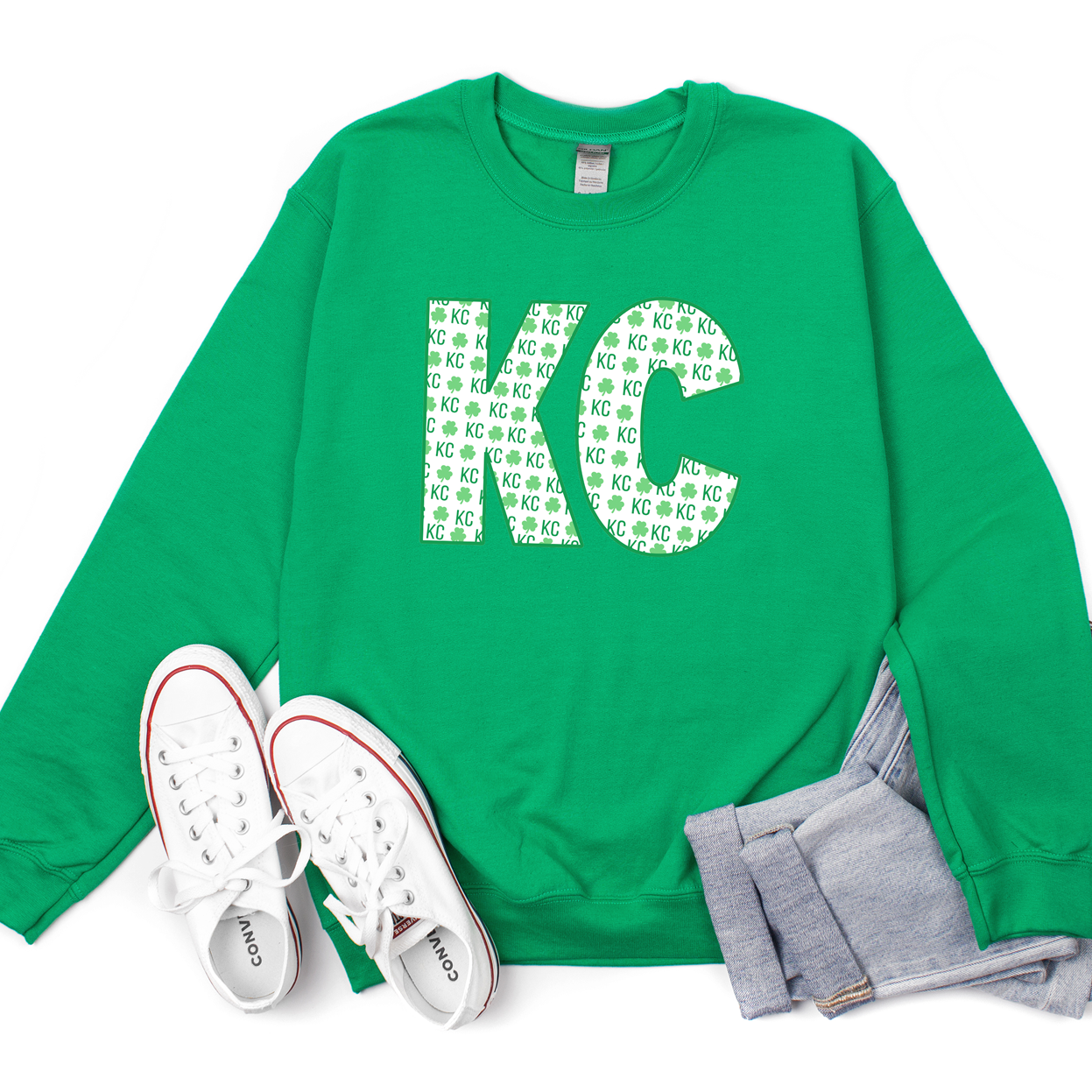 KC Block Shamrock Tee or Sweatshirt