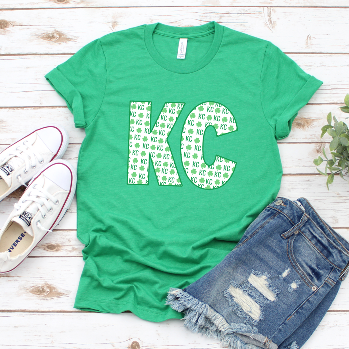 KC Block Shamrock Tee or Sweatshirt