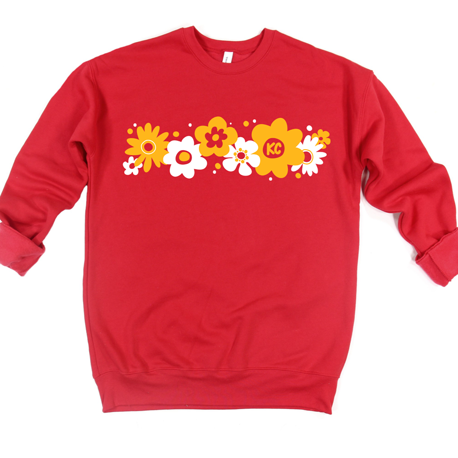 KC Floral Line Tee OR Sweatshirt