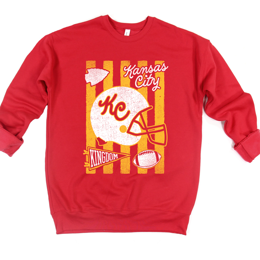 KC Helmet Stripes Tee OR Sweatshirt