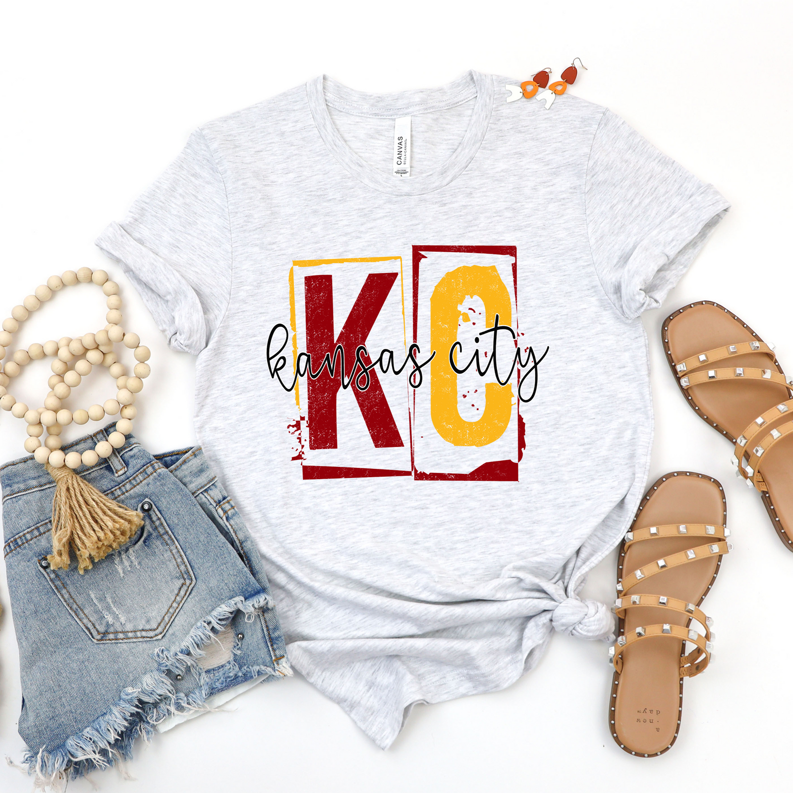KC Kansas City Splatter Frame Tee OR Sweatshirt