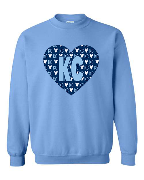 KC Navy Heart Tee OR Sweatshirt