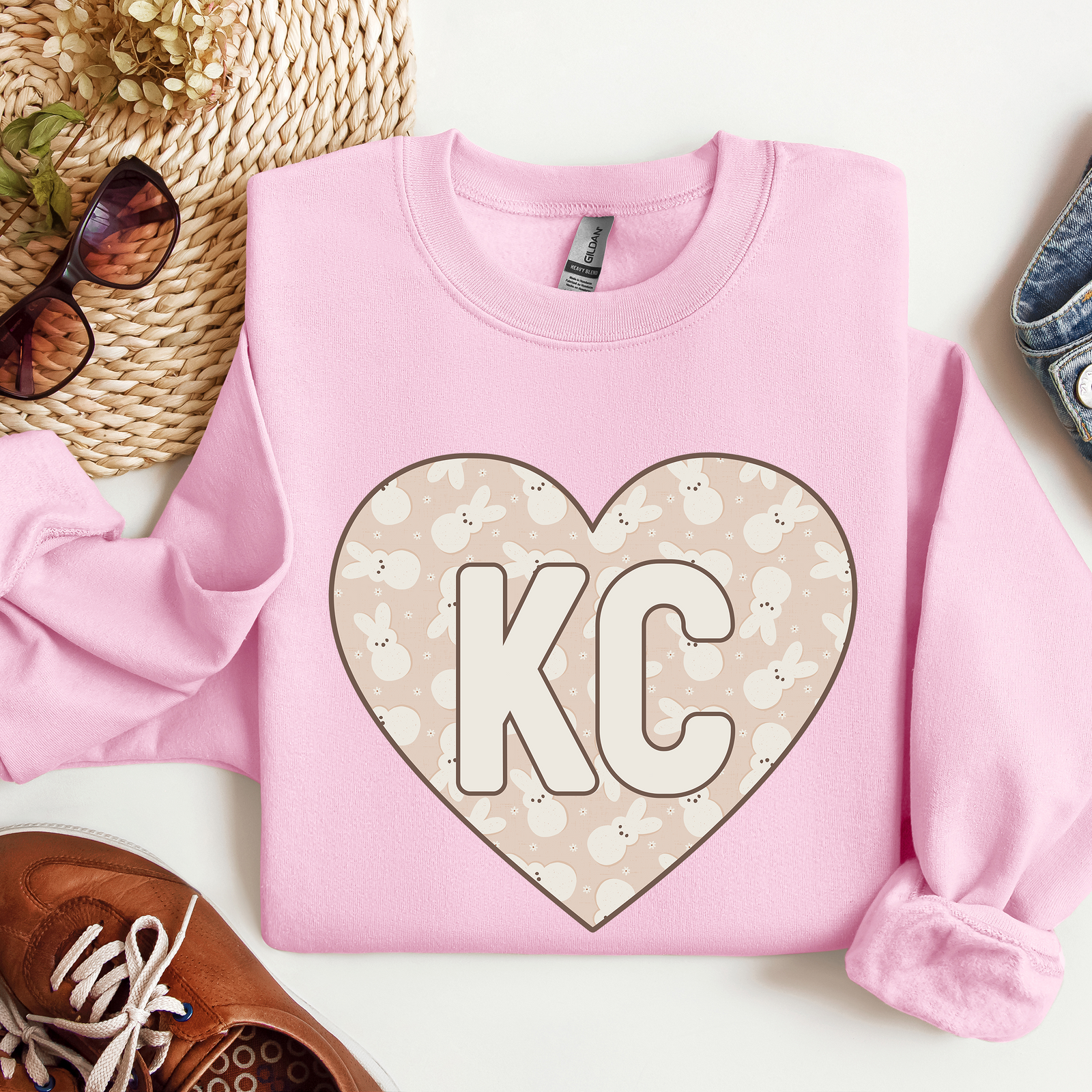 KC Heart Bunnies Tee or Sweatshirt