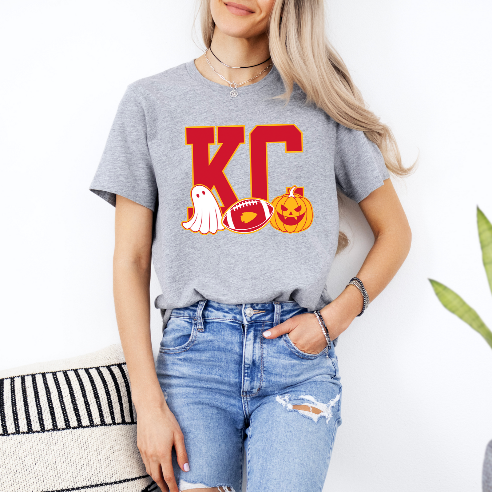 KC Football Halloween Tee or Sweatshirt