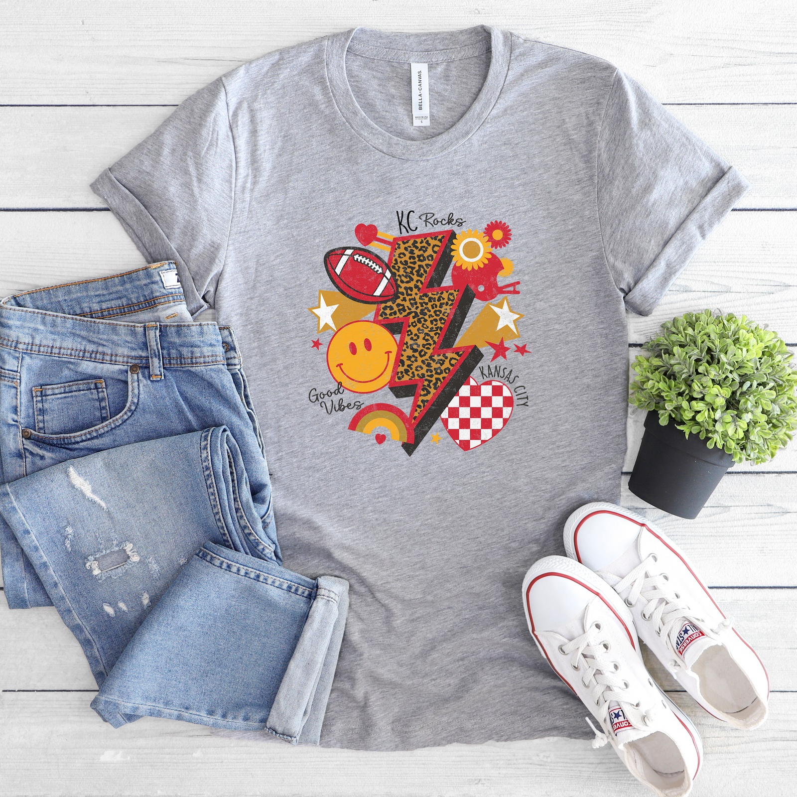 KC Rocks Lightning Tee OR Sweatshirt