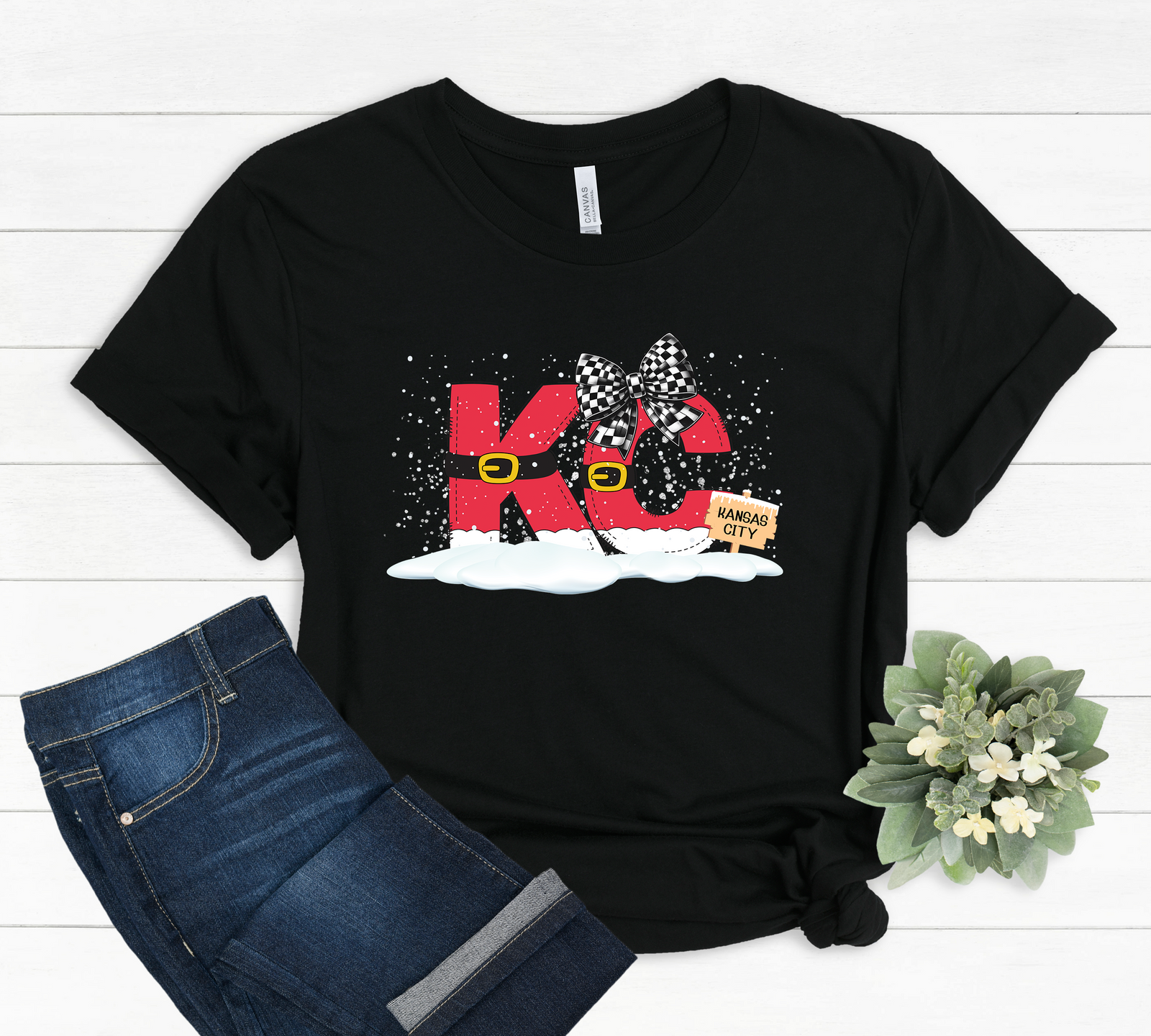 KC Santa Buckle Tee or Sweatshirt