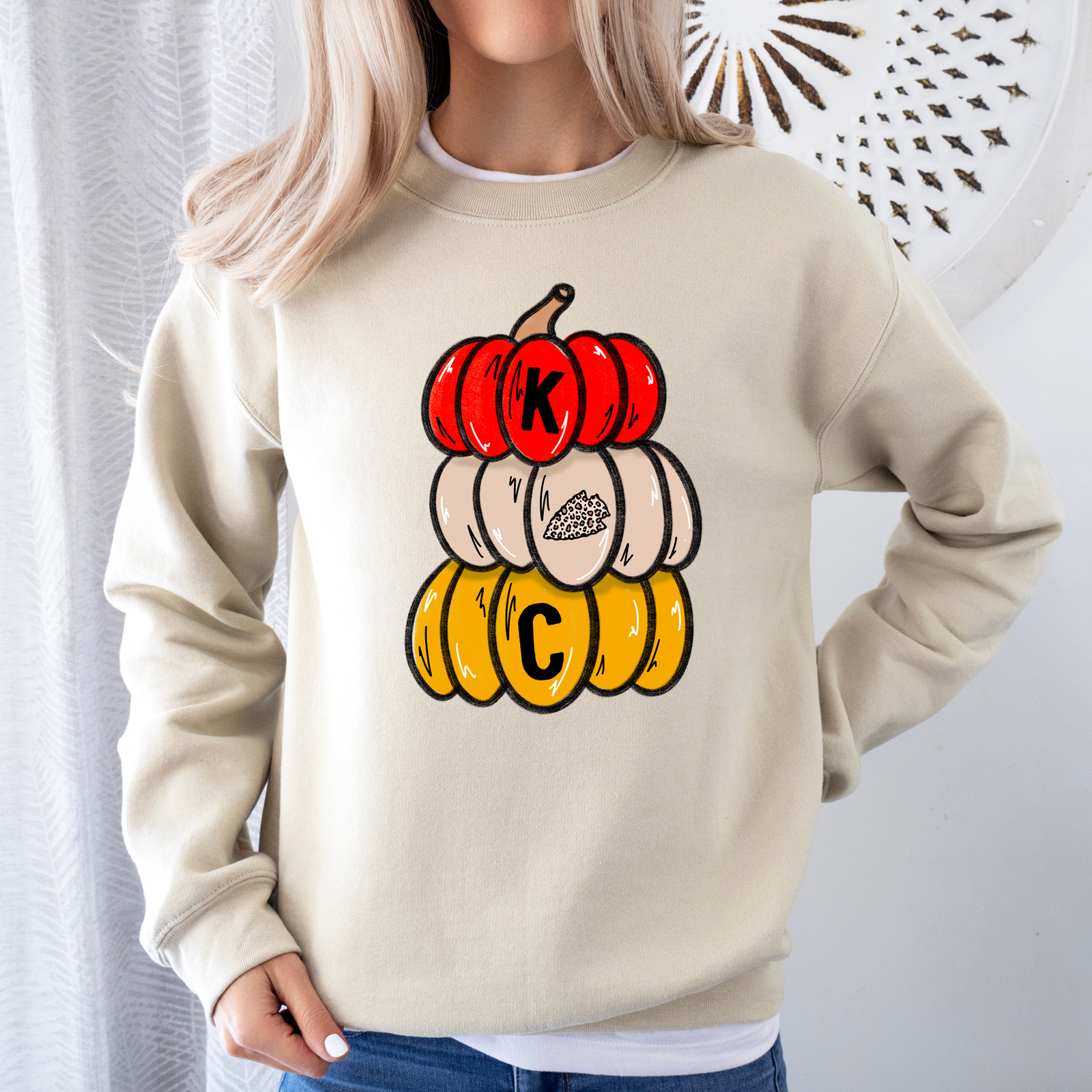 KC Stacked Pumpkins Tee OR Sweatshirt