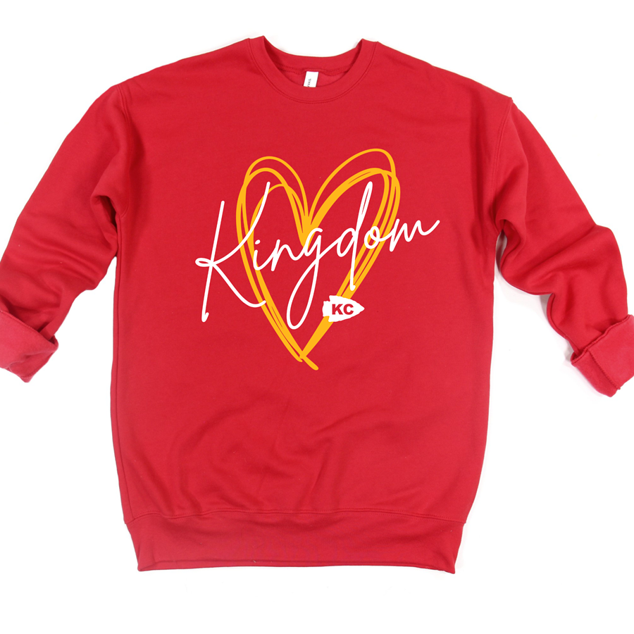 Kingdom KC Scribble Heart Tee or Sweatshirt - Kansas City Kreations, image size:900x900