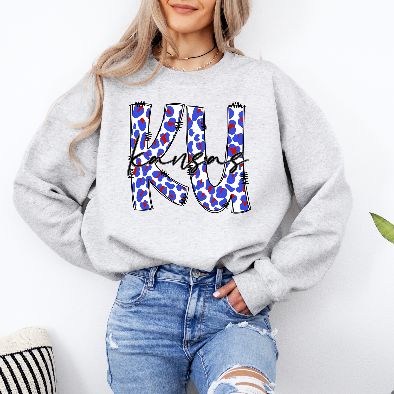 KU Leopard Tee OR Sweatshirt