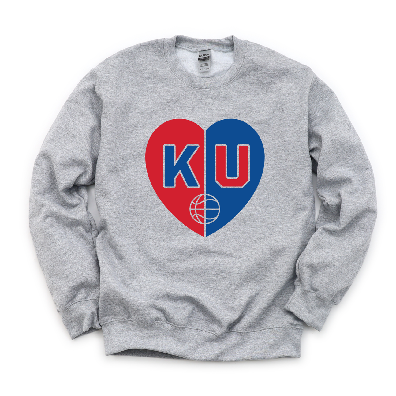 KU Split Heart Tee or Sweatshirt