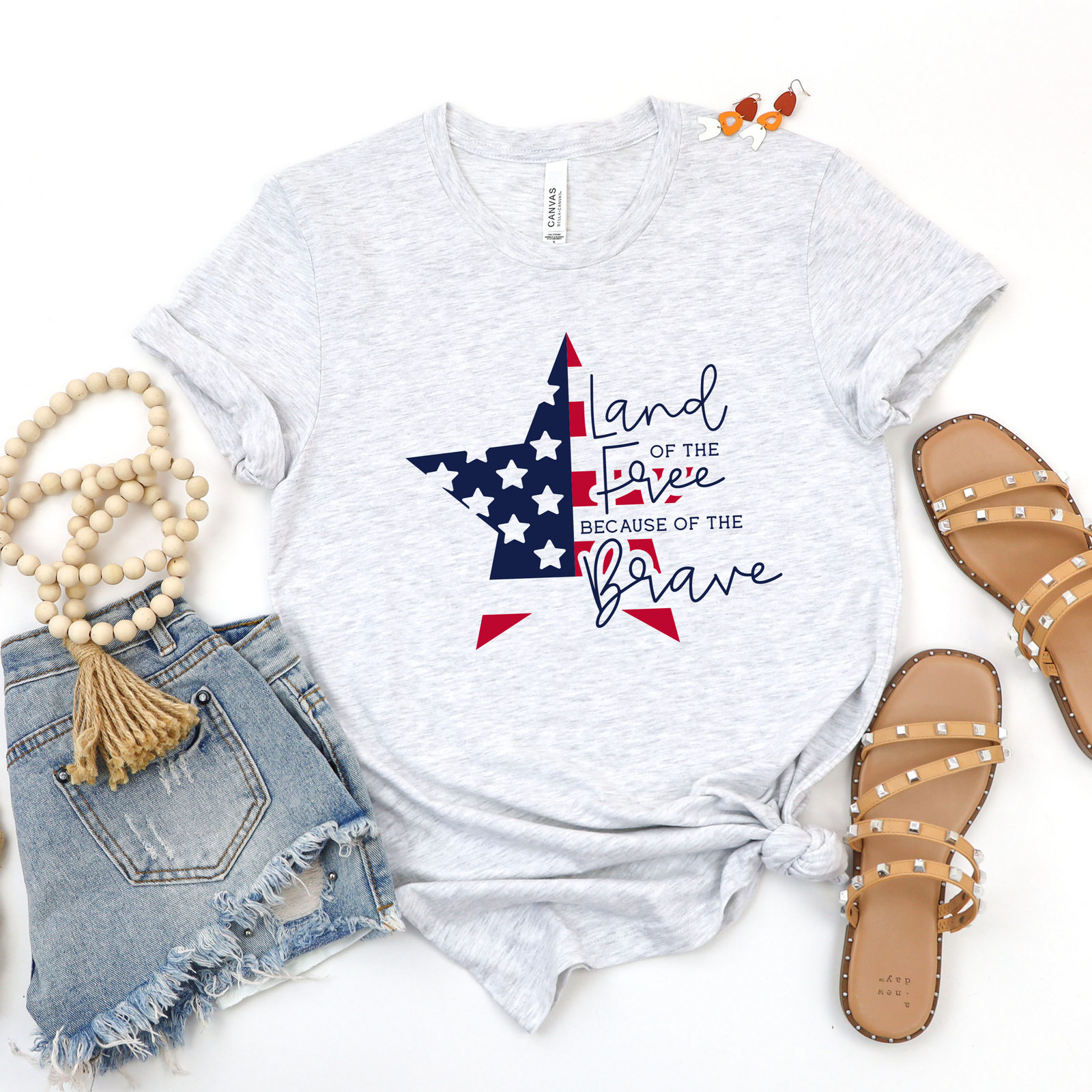 Land of the Free Because of the Brave Tee