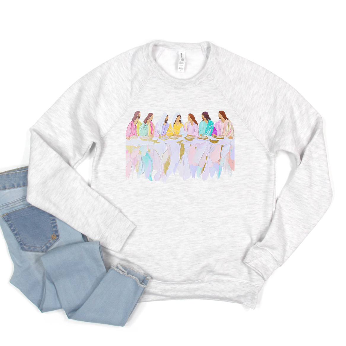 Last Supper Faux Watercolor Tee or Sweatshirt