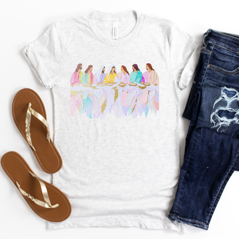 Last Supper Faux Watercolor Tee or Sweatshirt