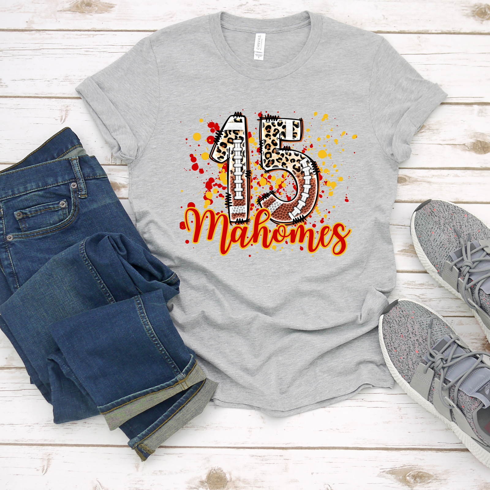 Mahomes 15 Splatter Tee