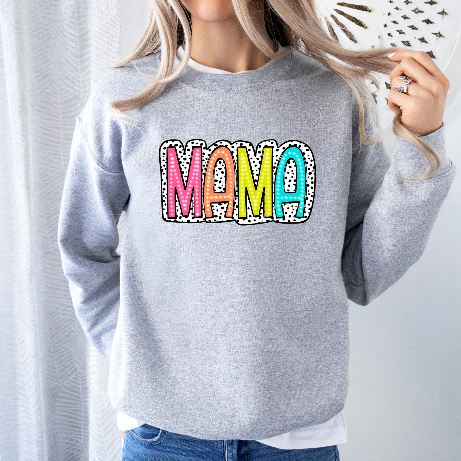 Mama Neon Dalmation Tee OR Sweatshirt