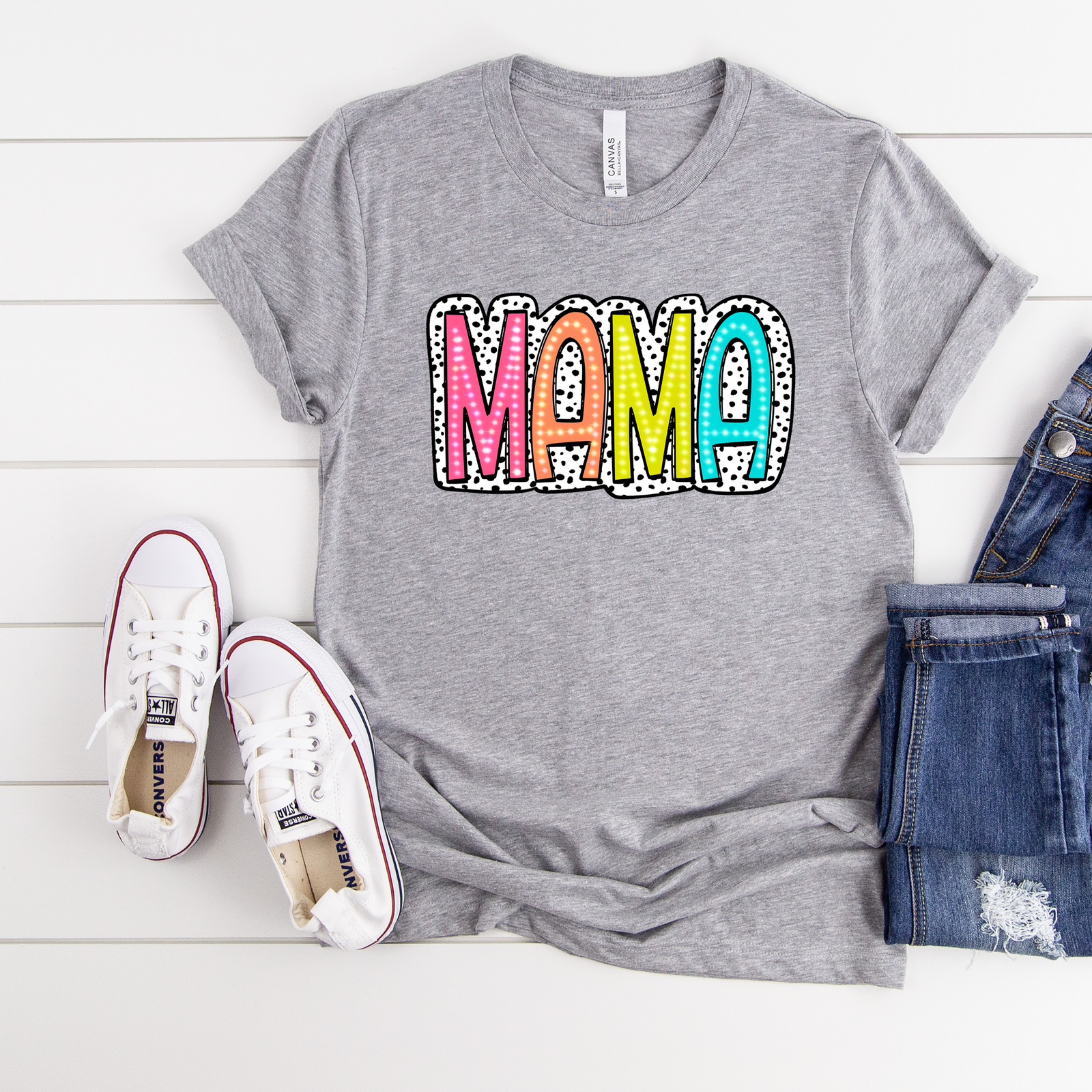 Mama Neon Dalmation Tee OR Sweatshirt