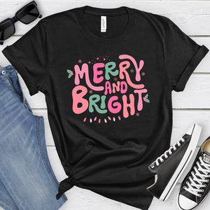 Merry and Bright Neon Tee or Sweatshirt