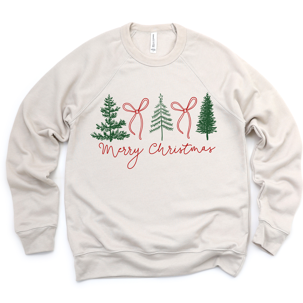 Merry Christmas Tree Bows Tee or Sweatshirt