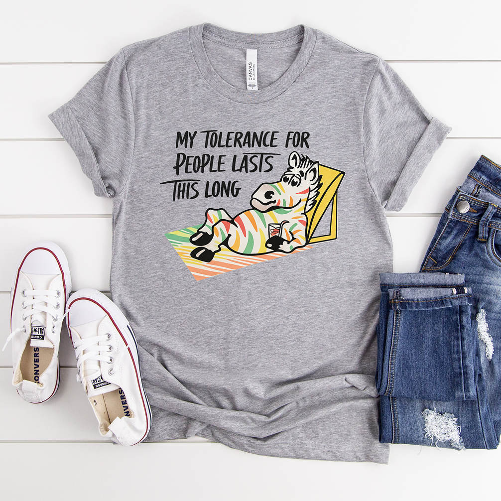 My Tolerance For People Zebra Tee