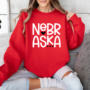 Nebraska Stacked Tee OR Sweatshirt