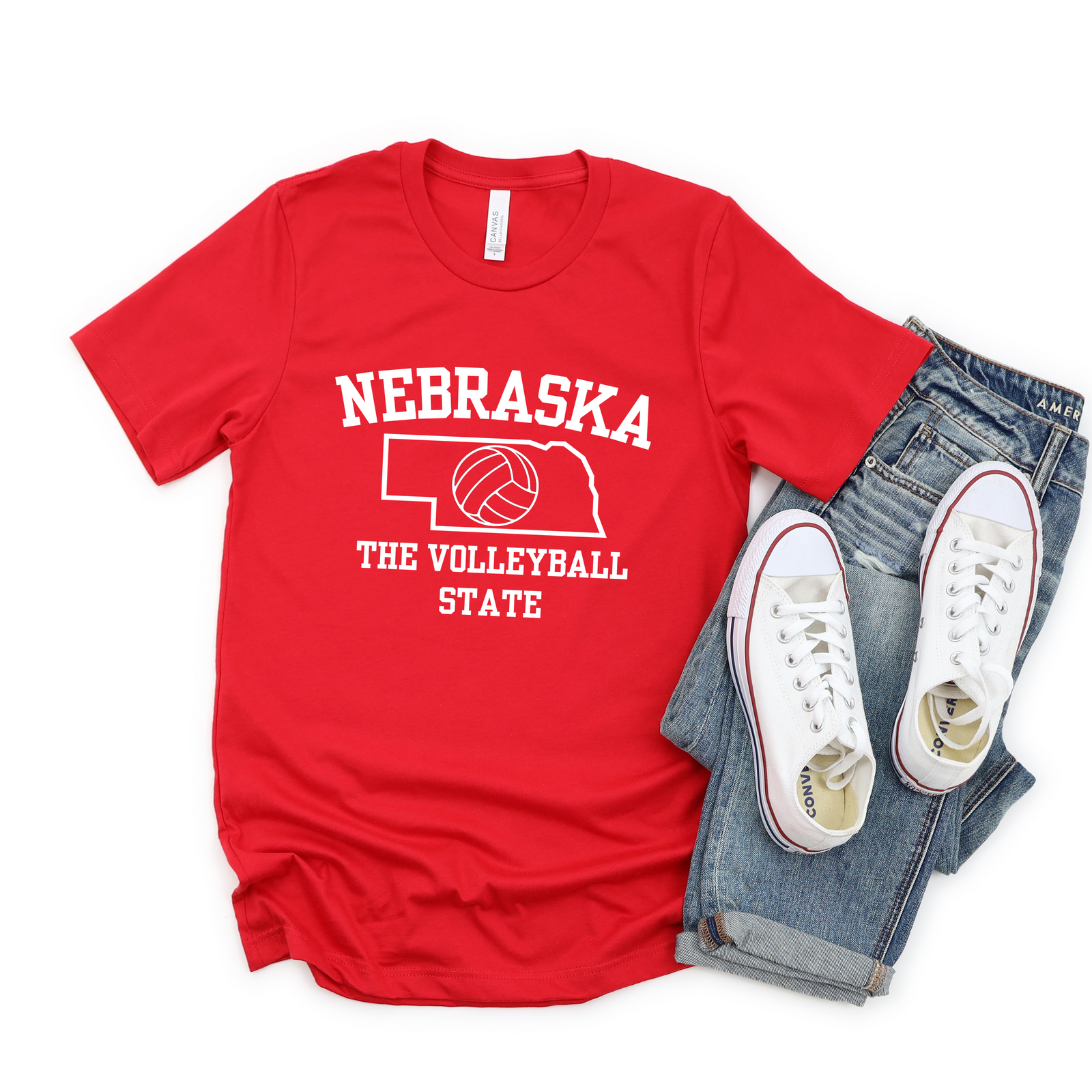 Nebraska Volleyball State Tee or Sweatshirt
