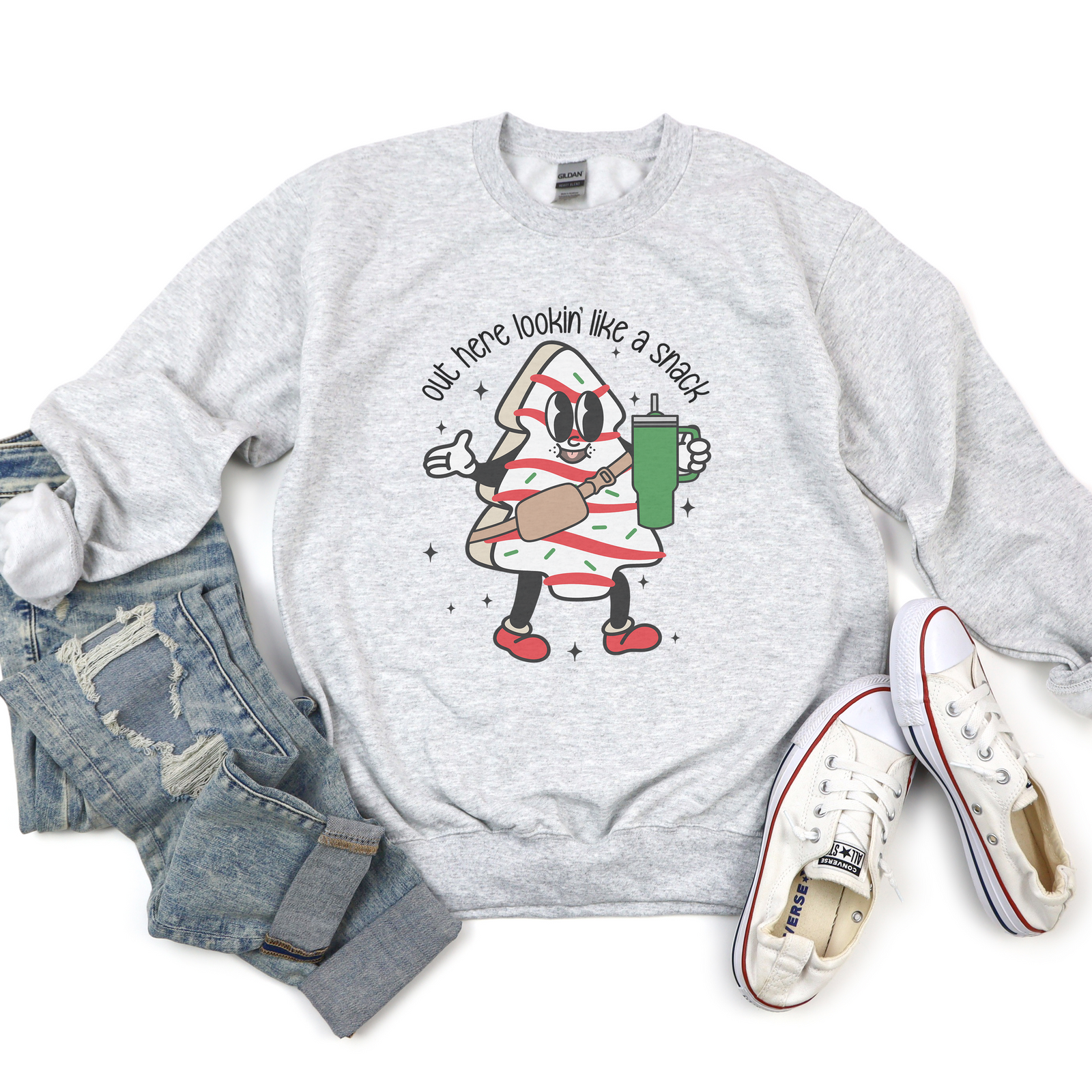 Out Here Lookin' Like A Snack Tee, Crew or Hooded Sweatshirt