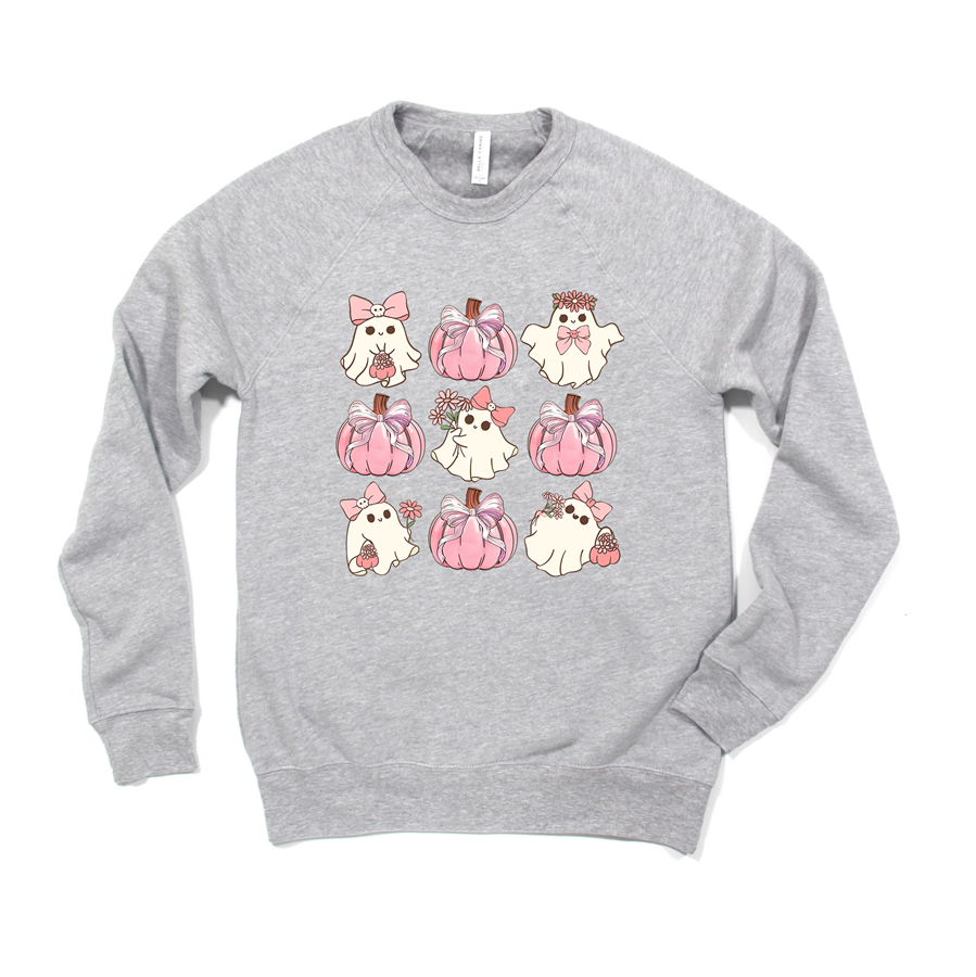 Pink Pumpkin Ghost Coquette Tee OR Sweatshirt