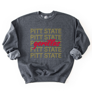 Pitt State Dark Gray Tee OR Sweatshirt