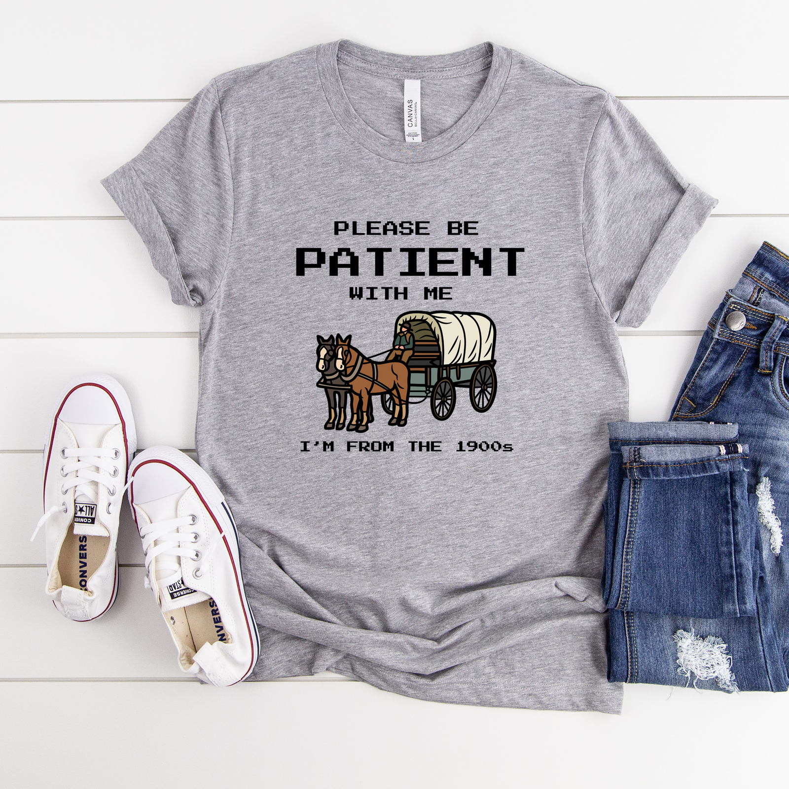 Please Be Patient 1900s Tee OR Sweatshirt
