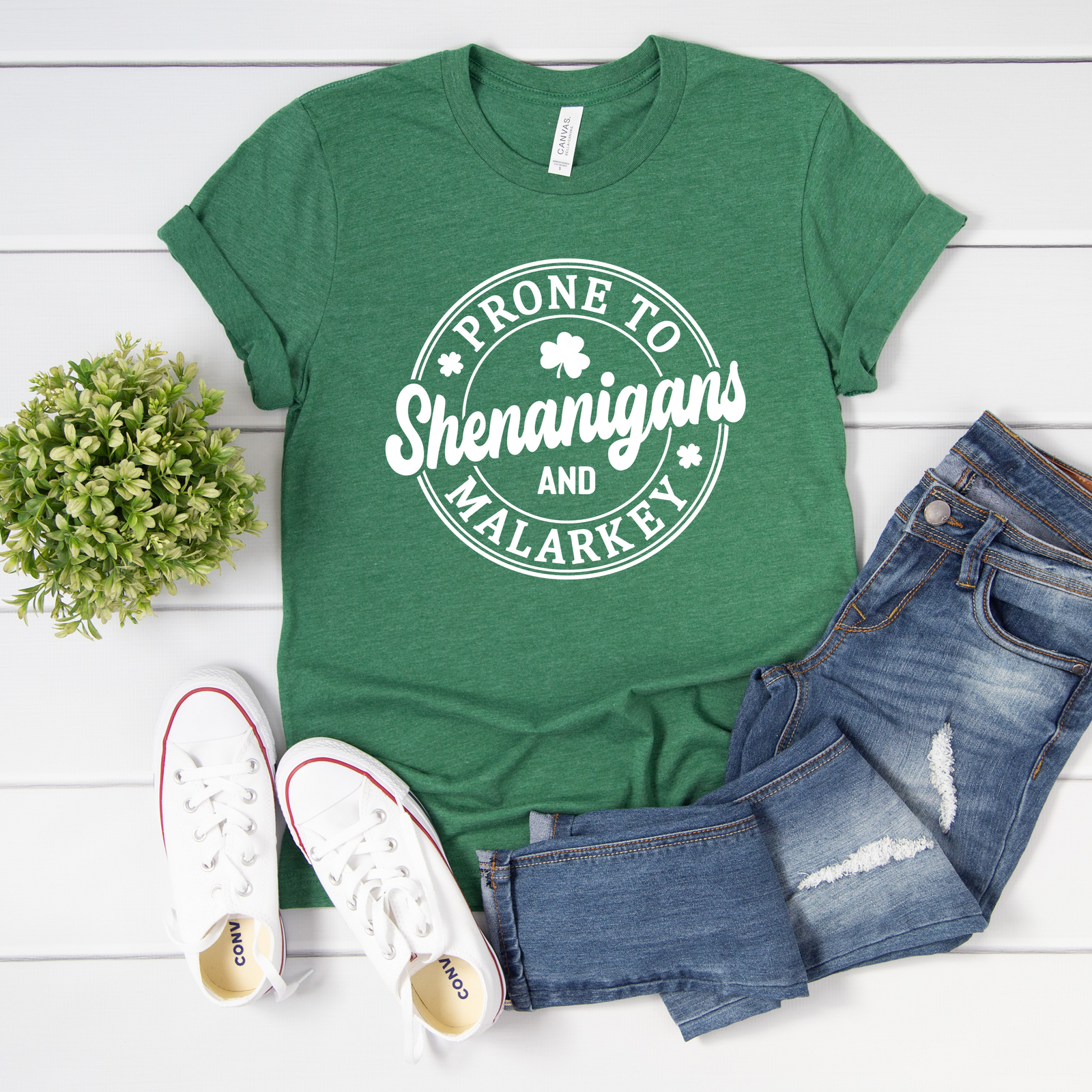 Prone to Shenanigans and Malarkey Tee