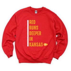 Red Runs Deeper in Kansas Tee or Sweatshirt