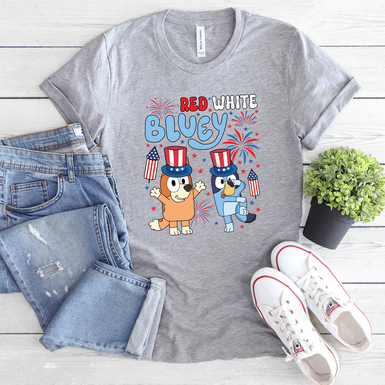 Red White and Bluey Tee