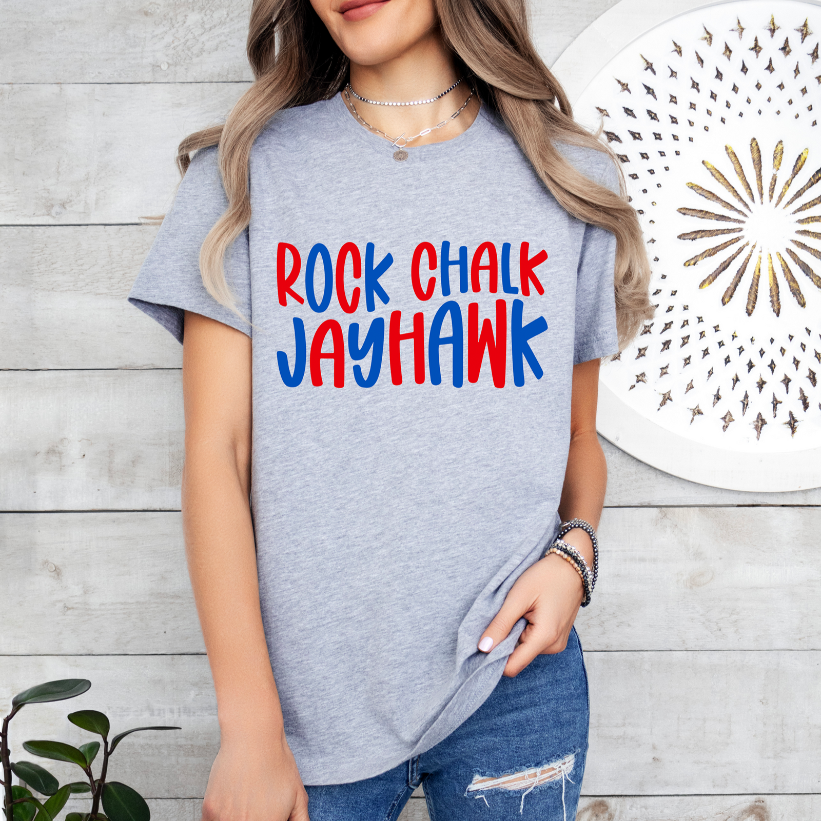 Rock Chalk Jayhawk Tee or Sweatshirt