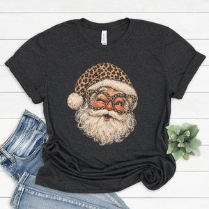 Santa Leopard Tee or Sweatshirt