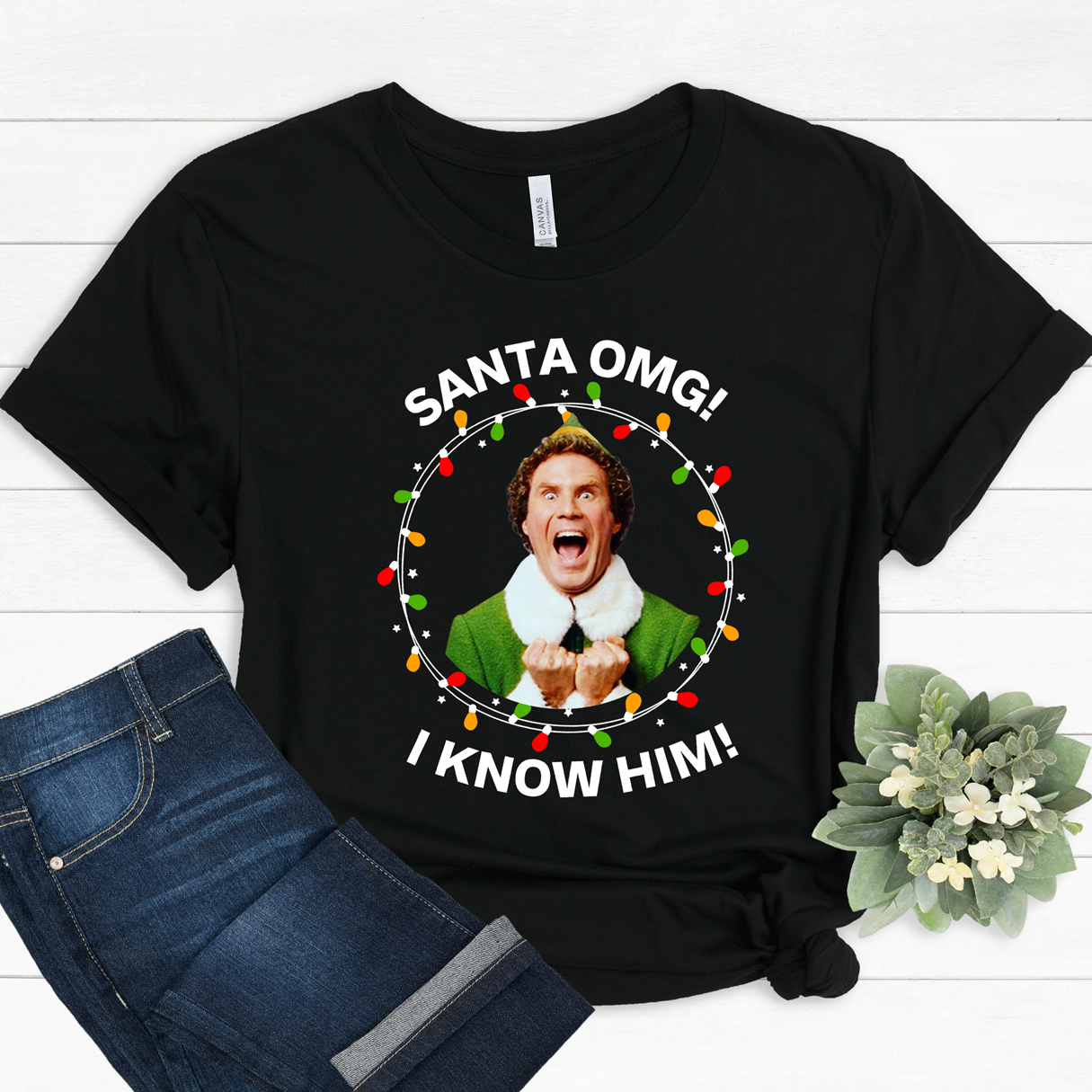 Santa OMG I Know Him Tee or Sweatshirt