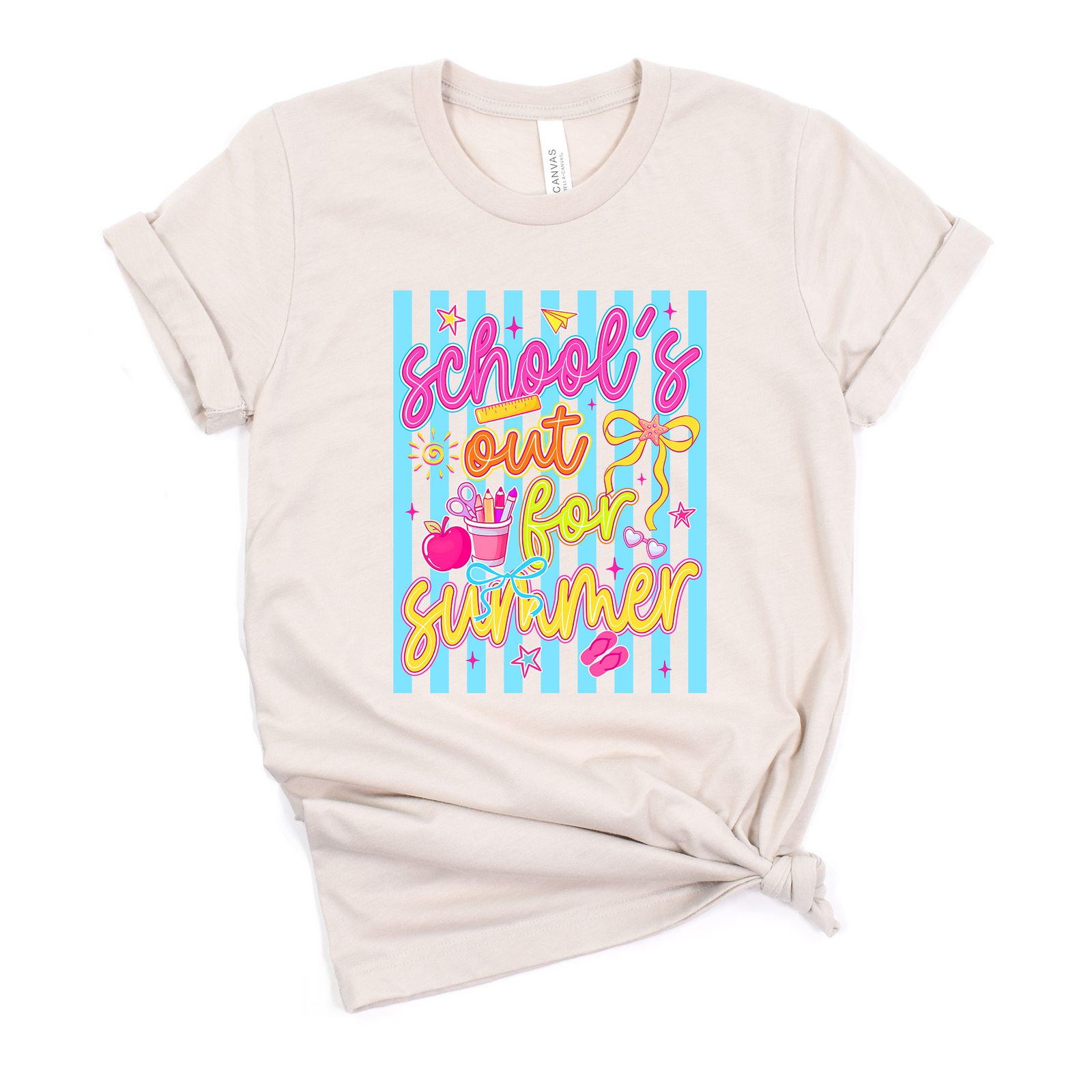 School's Out For Summer Stripes Tee