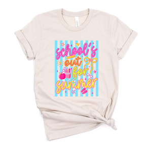 School's Out For Summer Stripes Tee
