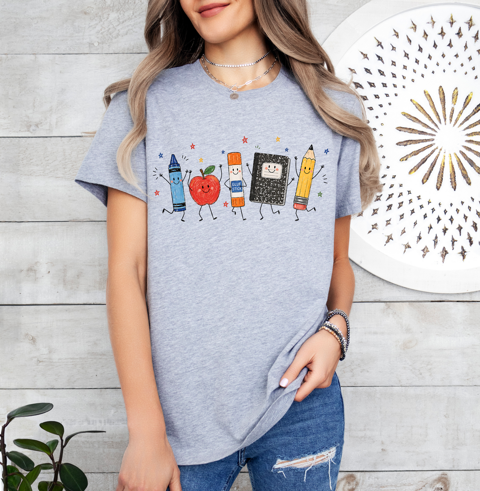 School Supply Icons Tee